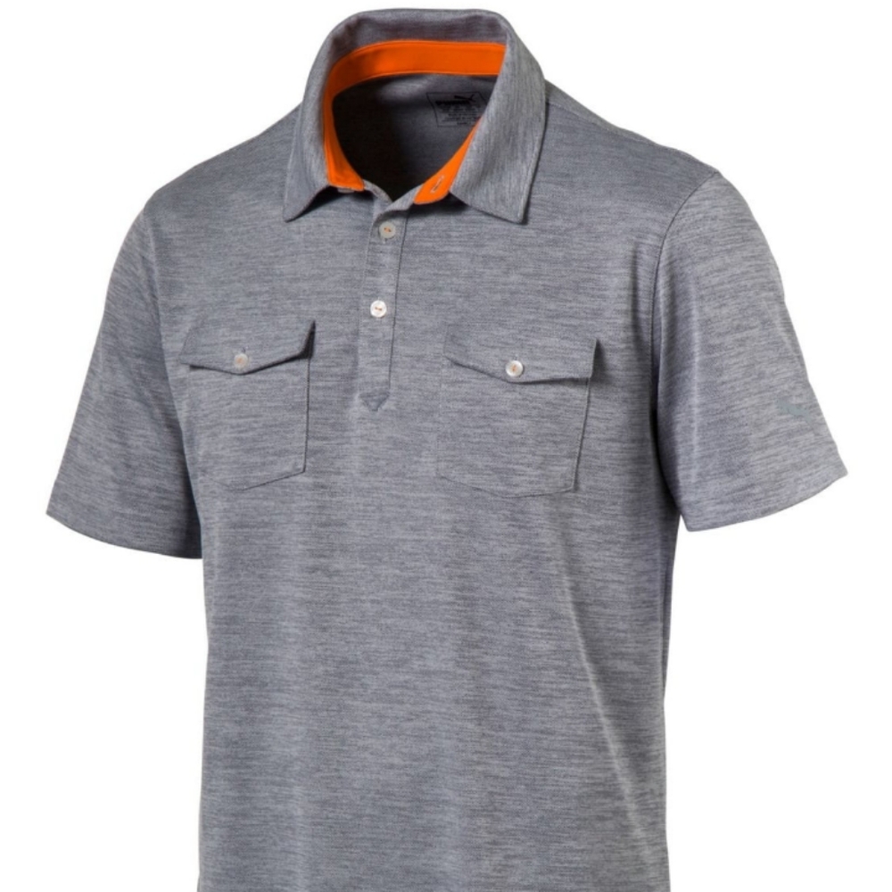 Puma Athletic Polo Shirt Size M Collar Short Sleeves 3 Button